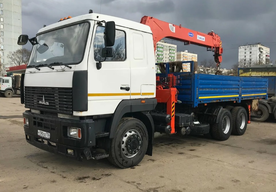 Бортовой автомобиль МАЗ 6312 c КМУ Hangil HGC 976