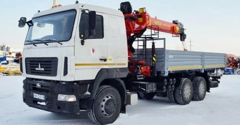 Бортовой автомобиль МАЗ 6312 с КМУ Инман ИТ-200